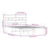 vidaXL Estrutura de cama sem colch&atilde;o 160x200cm metal carvalho sonoma