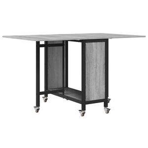 vidaXL Mesa de jantar dobr&aacute;vel com rod&iacute;zios 130 x 80 x 76,5 cm a&ccedil;o PB