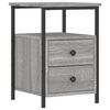 vidaXL Mesa cabeceira 34x35,5x50 cm derivados madeira cinzento sonoma