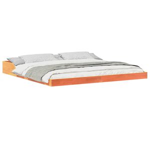 vidaXL Estrutura da Cama Marrom Cera 200 x 220 cm