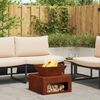 vidaXL Fire Pit Ferro Enferrujado 50 x 50 x 40 cm