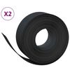 vidaXL Bordas de jardim 2 pcs 10 m 20 cm polietileno preto