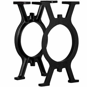 vidaXL Pernas para banco 2 pcs estrutura em O ferro fundido