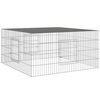 vidaXL Coelheira 110x110x55 cm ferro galvanizado