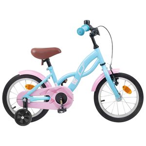 vidaXL Bicicleta Infantil 12 Polegadas para 2-4 anos Azul Claro