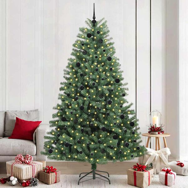 vidaXL &Aacute;rvore de Natal Articulada Artificial Verde 240 cm PVC e Metal