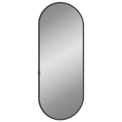vidaXL Espelho de parede 50x20 cm oval preto