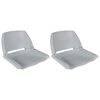 vidaXL Assentos de barco 2 pcs encosto dobr&aacute;vel 41x51x48 cm cinzento
