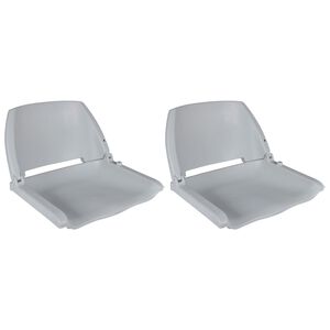 vidaXL Assentos de barco 2 pcs encosto dobr&aacute;vel 41x51x48 cm cinzento
