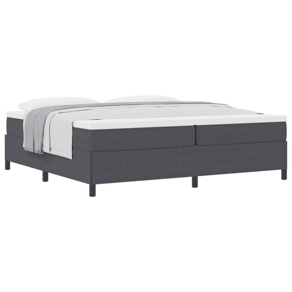 vidaXL Cama Box Cinza Escuro 200 x 200 cm Veludo