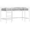 vidaXL Estrutura de Cama Loft para Crian&ccedil;as Branco 90 x 200 cm A&ccedil;o