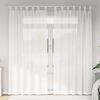 vidaXL Cortinas de voile com laços 2 pcs branco 140x225 cm