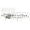 vidaXL Cama sem colch&atilde;o 140x200 cm madeira de pinho maci&ccedil;a branco
