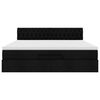 vidaXL Cama Otomana com colch&atilde;o & LEDs 180x200cm tecido preto