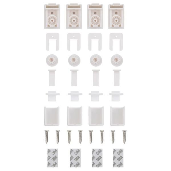 vidaXL 36 peças de acessórios para estores