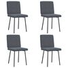 vidaXL Cadeiras de jantar 4 pcs veludo cinzento-escuro