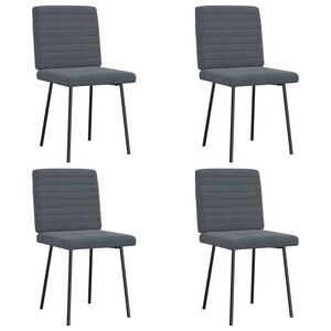 vidaXL Cadeiras de jantar 4 pcs veludo cinzento-escuro