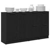 vidaXL Buffet 3 pcs Carvalho Preto Madeira processada