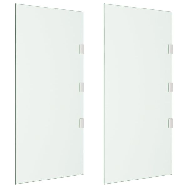 vidaXL Painel lateral p/ toldo porta 2 pcs vidro temp. transparente