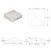 vidaXL Tampas piramidais postes veda&ccedil;&atilde;o 6pcs metal galvaniz. 101x101mm