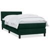 vidaXL Cama com molas/colch&atilde;o verde-escuro 90x210 cm veludo