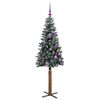 vidaXL &Aacute;rvore de Natal Slim com 150 LEDs com suporte Verde 150 cm