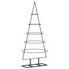 vidaXL &Aacute;rvore de Natal para decora&ccedil;&atilde;o 125 cm metal preto