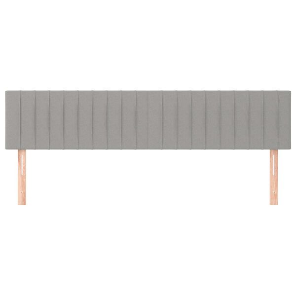 vidaXL Cabeceiras cinzento-claro 180x5x78/88 cm tecido