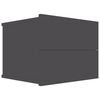 vidaXL Mesa de cabeceira 40x30x30 cm contraplacado cinzento
