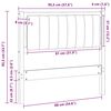 vidaXL Cabeceira estofada Castanho 90 cm Madeira de Pinheiro Sólida