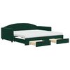 vidaXL Sof&aacute;-cama c/ gavet&atilde;o e gavetas 100x200 cm veludo verde-escuro