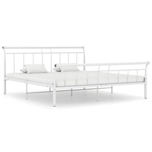 vidaXL Estrutura de cama 160x200 cm metal branco