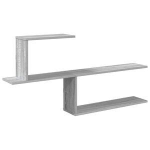 vidaXL Prateleira de Parede Sonoma cinzento 122 x 18 x 60 cm