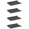 vidaXL Prateleira Flutuante 4 pcs Preto 30 x 18 x 2,5 cm A&ccedil;o
