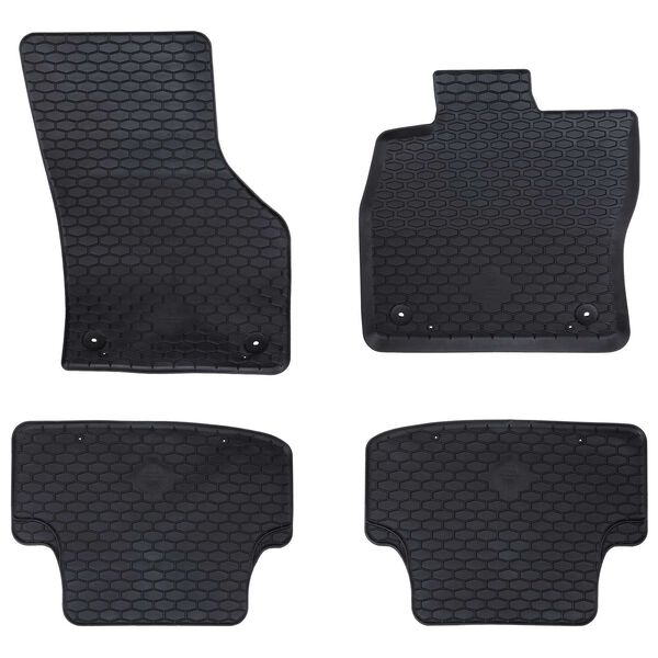 vidaXL Tapete de carro 4 pcs Preto adequado para Audi A3 2012-2020