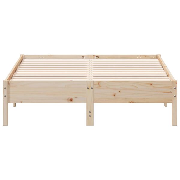 vidaXL Cama sem colch&atilde;o 140x190 cm madeira de pinho maci&ccedil;a
