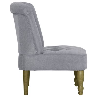 vidaXL Cadeiras francesas 2 pcs tecido cinzento-claro