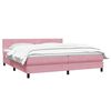 vidaXL Cama com molas/colch&atilde;o 180x210 cm veludo Rosa