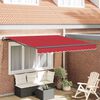 vidaXL Toldo Retr&aacute;til Manual Vermelho 350 x 250 cm Poli&eacute;ster e A&ccedil;o