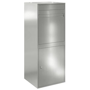 vidaXL Caixa para entrega de pacotes Prateado 47,5 x 38 x 59 cm