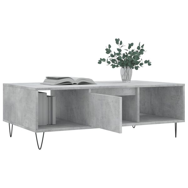 vidaXL Mesa de centro 104x60x35cm derivados de madeira cinzento sonoma