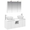 vidaXL Conjunto de Arm&aacute;rios para Banheiro 4 pcs Branco