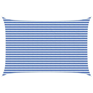 vidaXL Vela de Sombra Azul e Branco 3 x 4 m HDPE