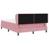 vidaXL Cama Box com colch&atilde;o com cabeceira Rosa 140 x 190 cm Veludo