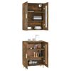 vidaXL Arm&aacute;rio alto 69,5x34x180 cm madeira processada carvalho fumado