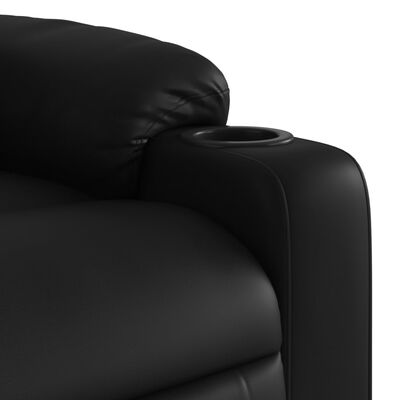 vidaXL Poltrona reclinável couro artificial preto
