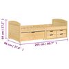 vidaXL Sof&aacute;-cama com 5 gavetas 90x200 cm madeira de pinho maci&ccedil;a IRUN