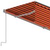 vidaXL Toldo retr&aacute;til autom&aacute;tico com estore 3x2,5 m laranja e castanho