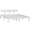 vidaXL Estrutura de cama 140x190 cm pinho maci&ccedil;o branco