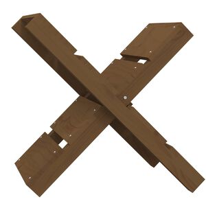vidaXL Suporte de lenha 47x39,5x48 cm pinho maci&ccedil;o castanho mel